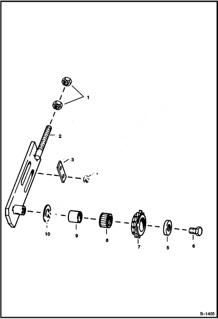 Схема запчастей Bobcat 700s - LOWER JACKSHAFT IDLER DRIVE TRAIN