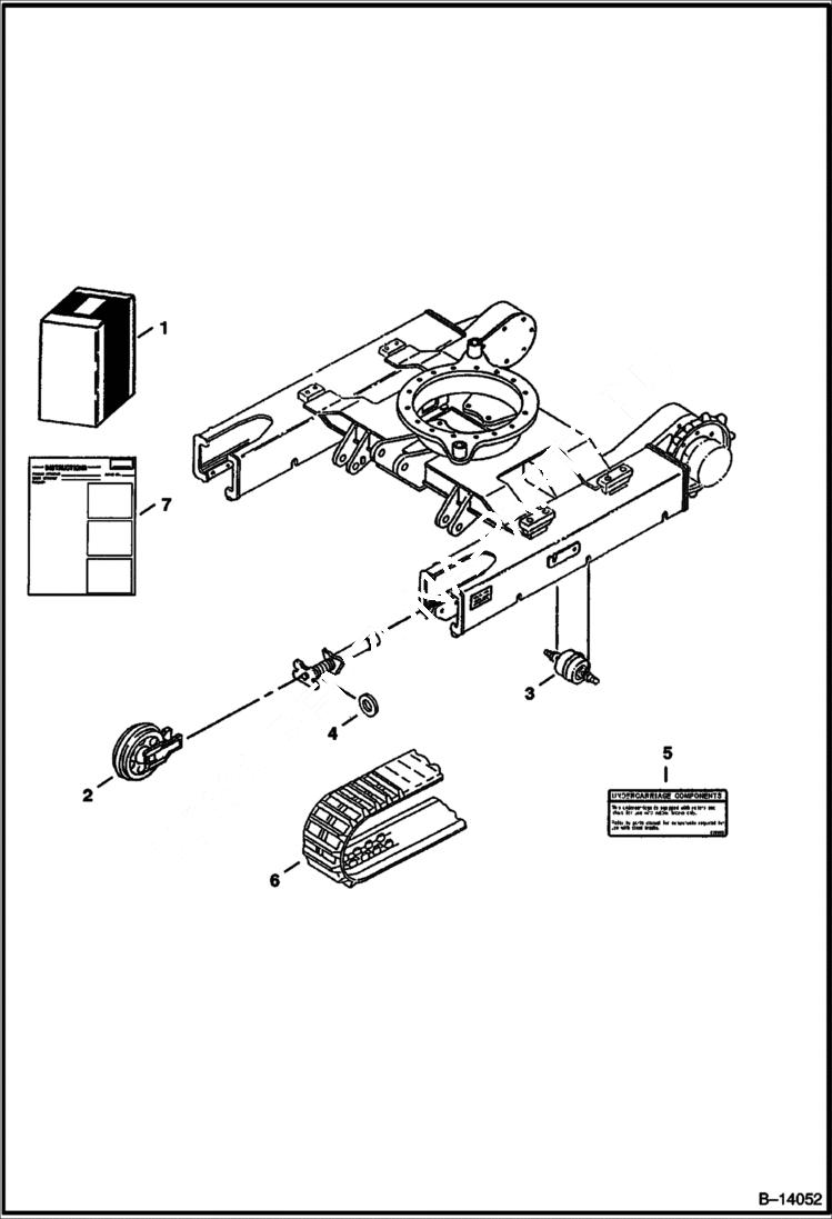 Схема запчастей Bobcat 328 - TRACK KIT (Rubber) ACCESSORIES & OPTIONS