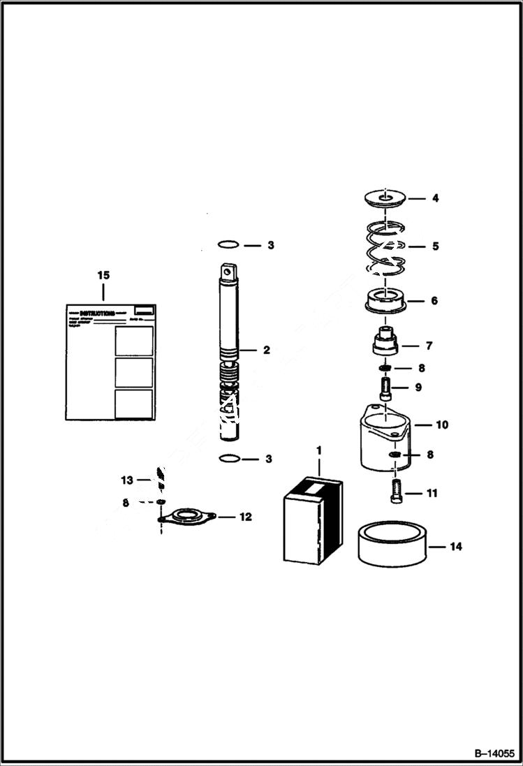 Схема запчастей Bobcat 400s - AUXILIARY SPOOL KIT ACCESSORIES & OPTIONS