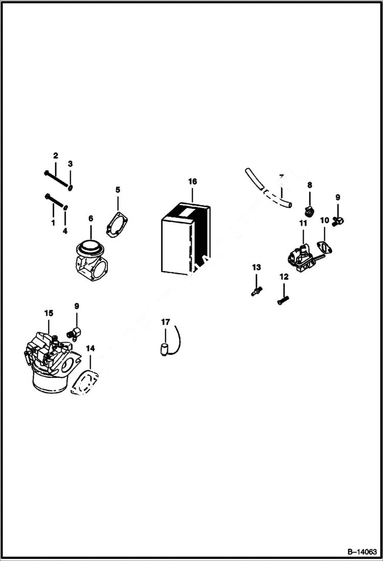 Схема запчастей Bobcat 400s - FUEL SYSTEM POWER UNIT