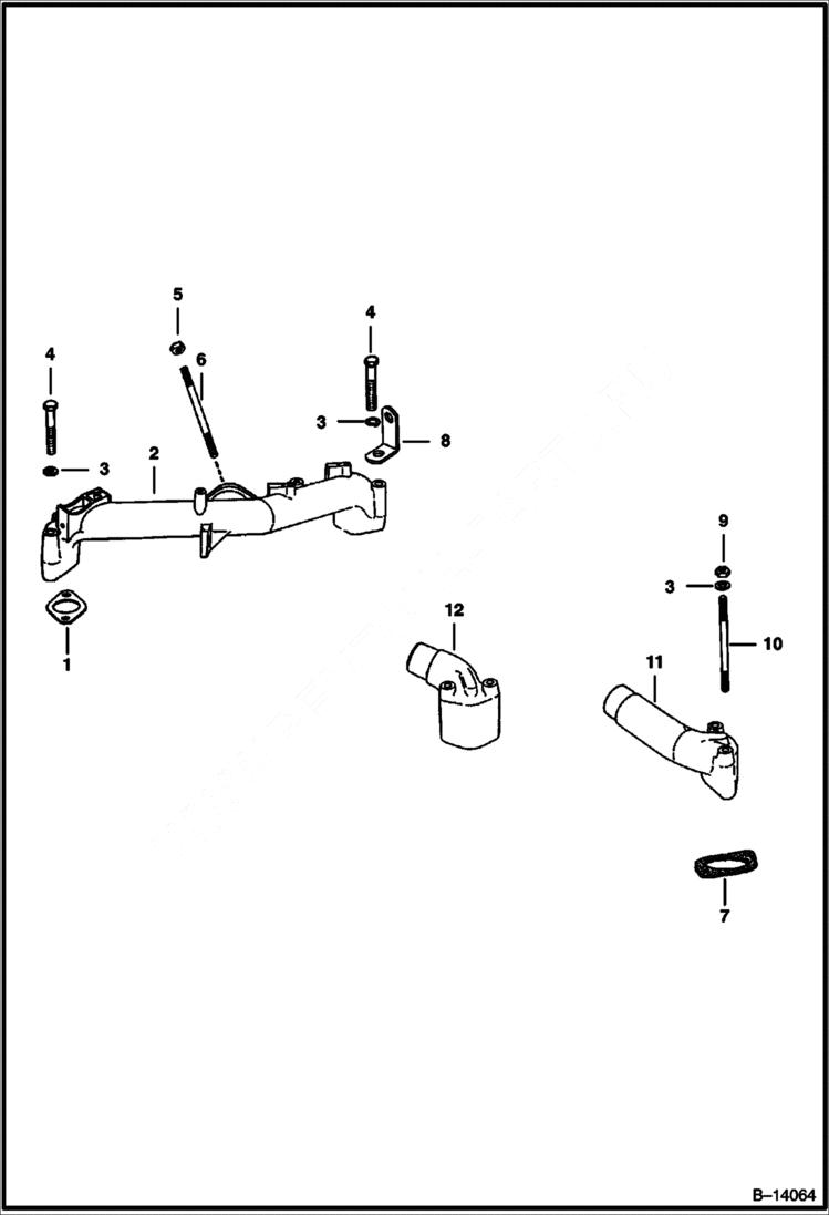 Схема запчастей Bobcat 400s - MANIFOLDS POWER UNIT