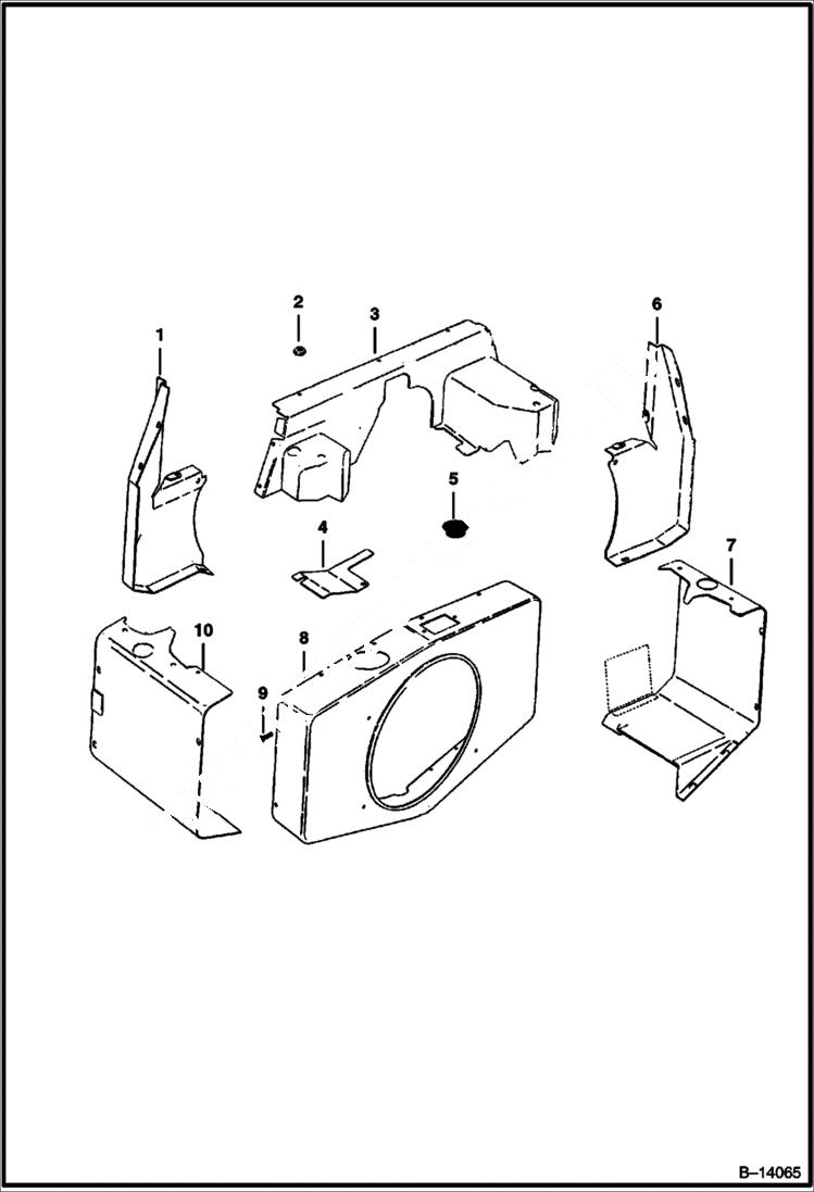 Схема запчастей Bobcat 400s - SHROUDING (Kohler M18QS) POWER UNIT