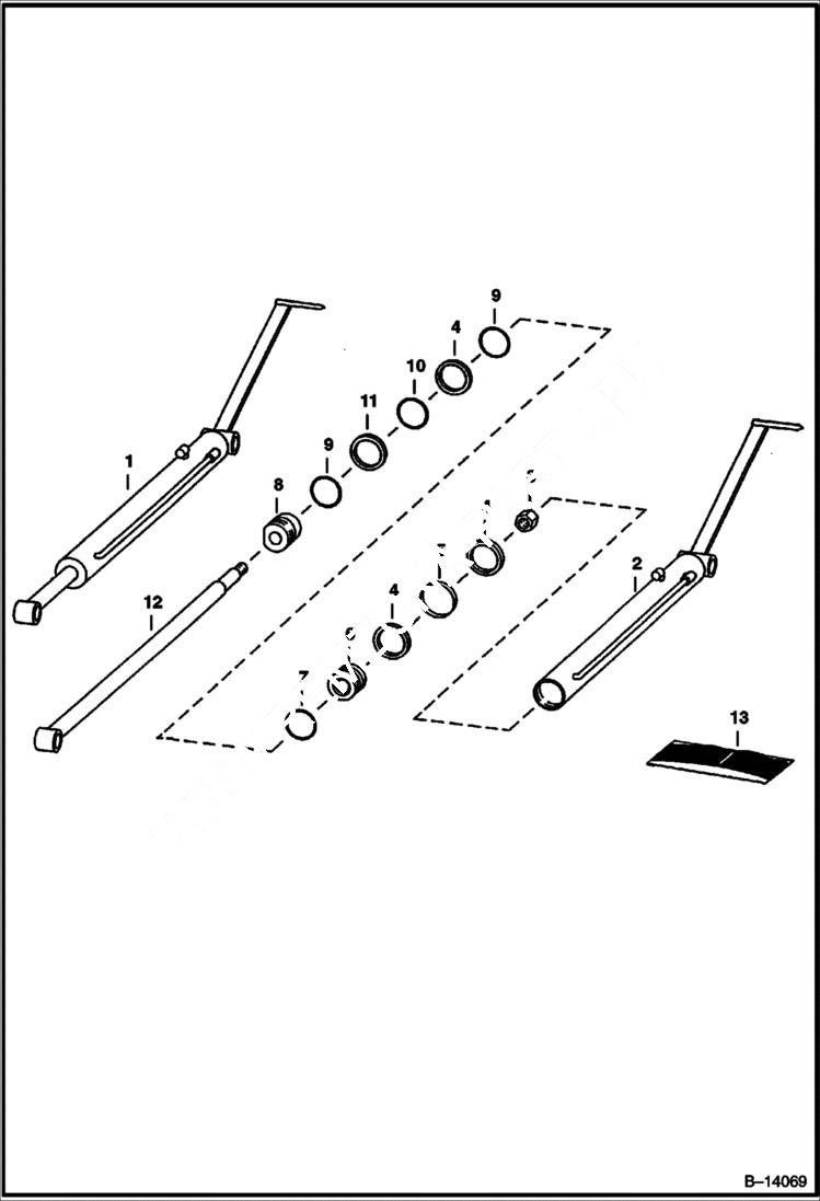 Схема запчастей Bobcat WHEEL SAWS - WHEEL SAW (Depth Control Cylinder) (WS12 561500101 & Above) Loader