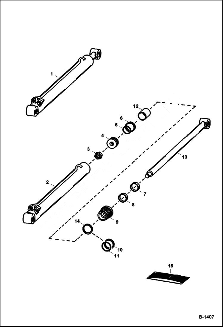 Схема запчастей Bobcat 700s - LIFT CYLINDER HYDRAULIC SYSTEM