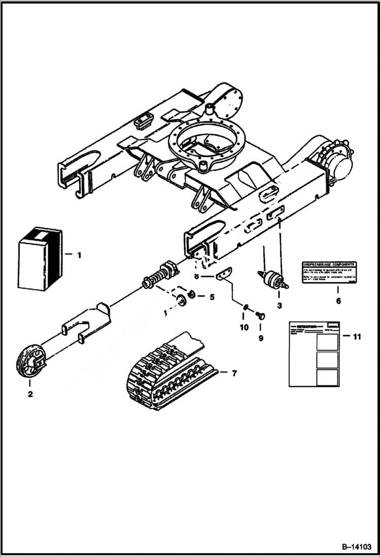 Схема запчастей Bobcat 325 - TRACK KIT (Rubber) ACCESSORIES & OPTIONS