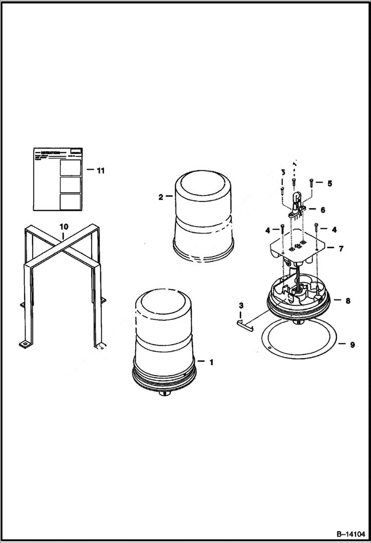 Схема запчастей Bobcat 900s - STROBE LIGHT KIT (Amber - 3414ALW) ACCESSORIES & OPTIONS