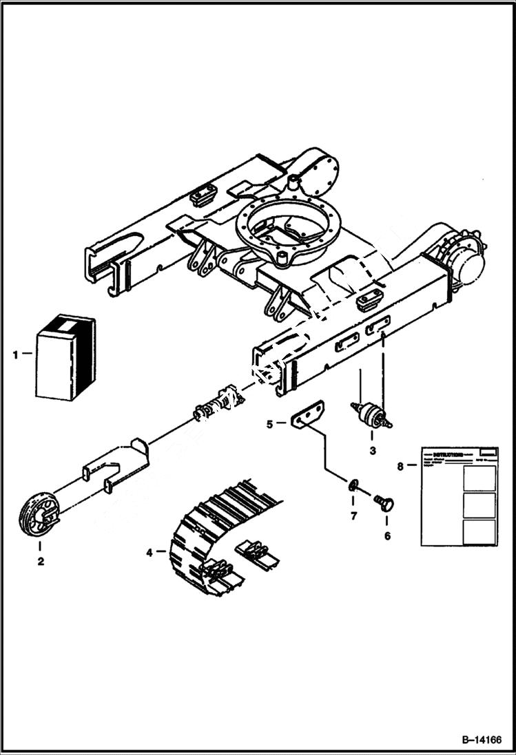 Схема запчастей Bobcat 325 - TRACK KIT (Steel) ACCESSORIES & OPTIONS