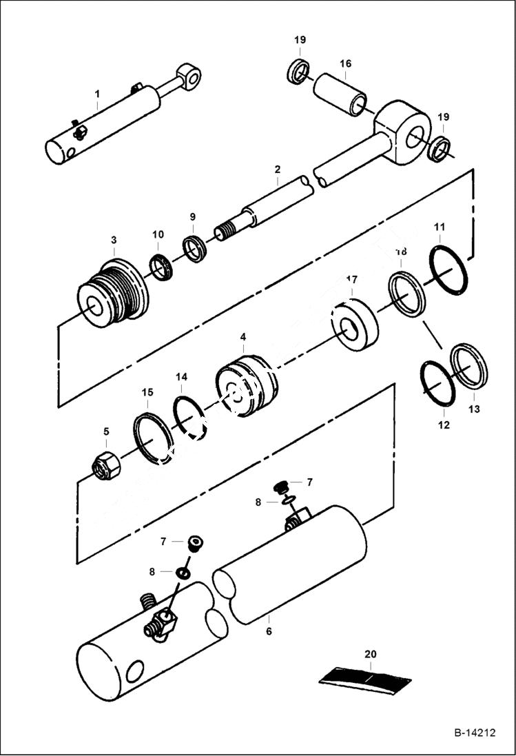 Схема запчастей Bobcat 320 - ARM CYLINDER HYDRAULIC SYSTEM