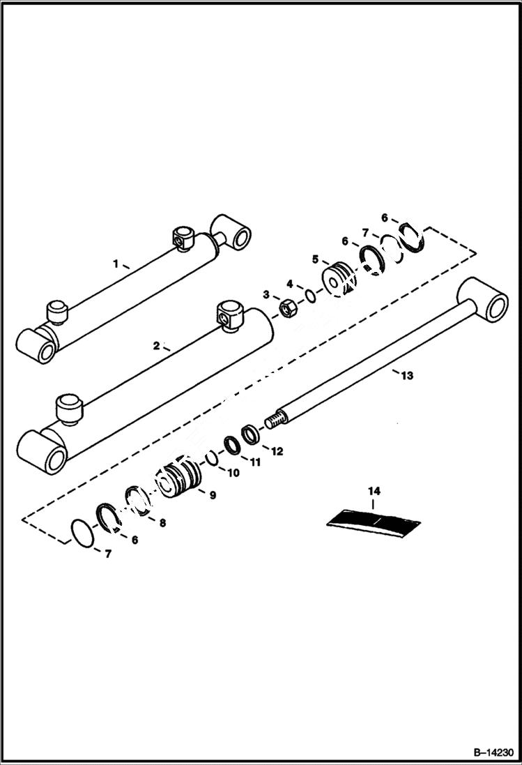 Схема запчастей Bobcat STUMP GRINDER - STUMP GRINDER (Cylinder) (SG50 7021) Loader