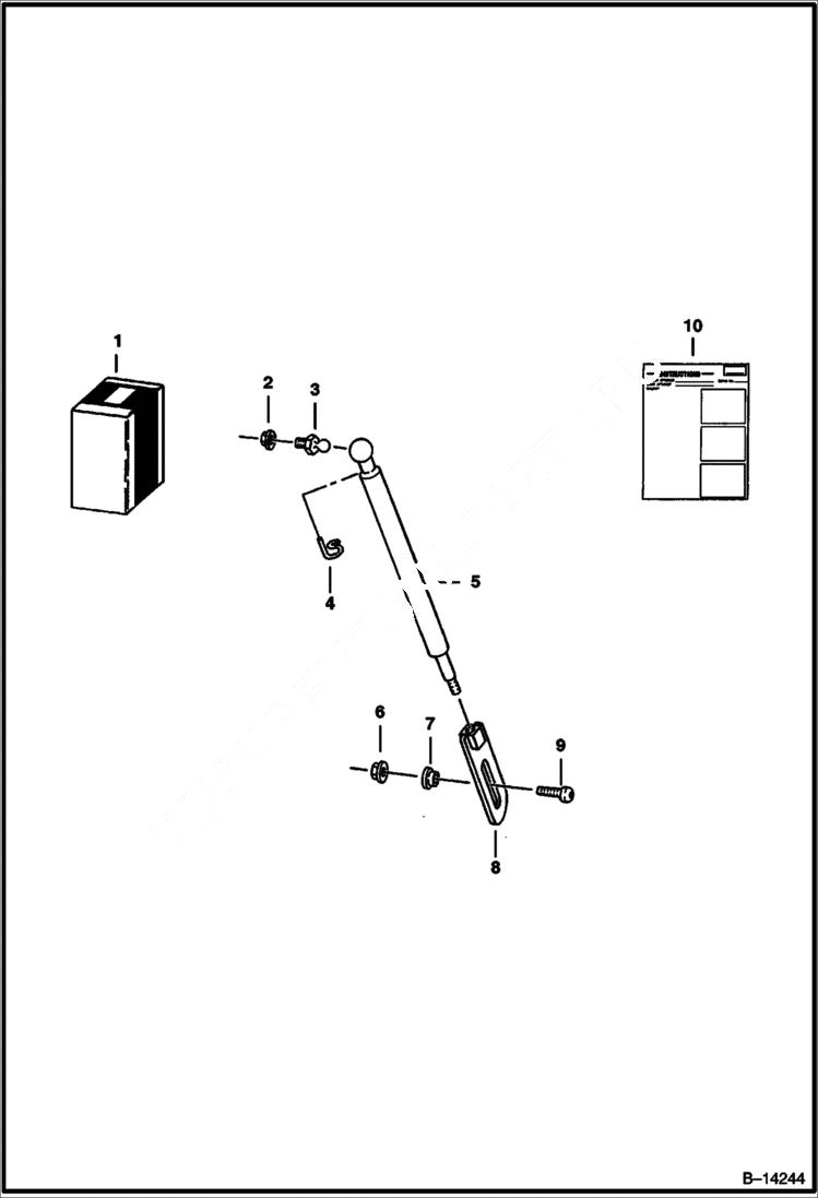 Схема запчастей Bobcat 400s - CAB LIFT (Gas Spring Kit) ACCESSORIES & OPTIONS