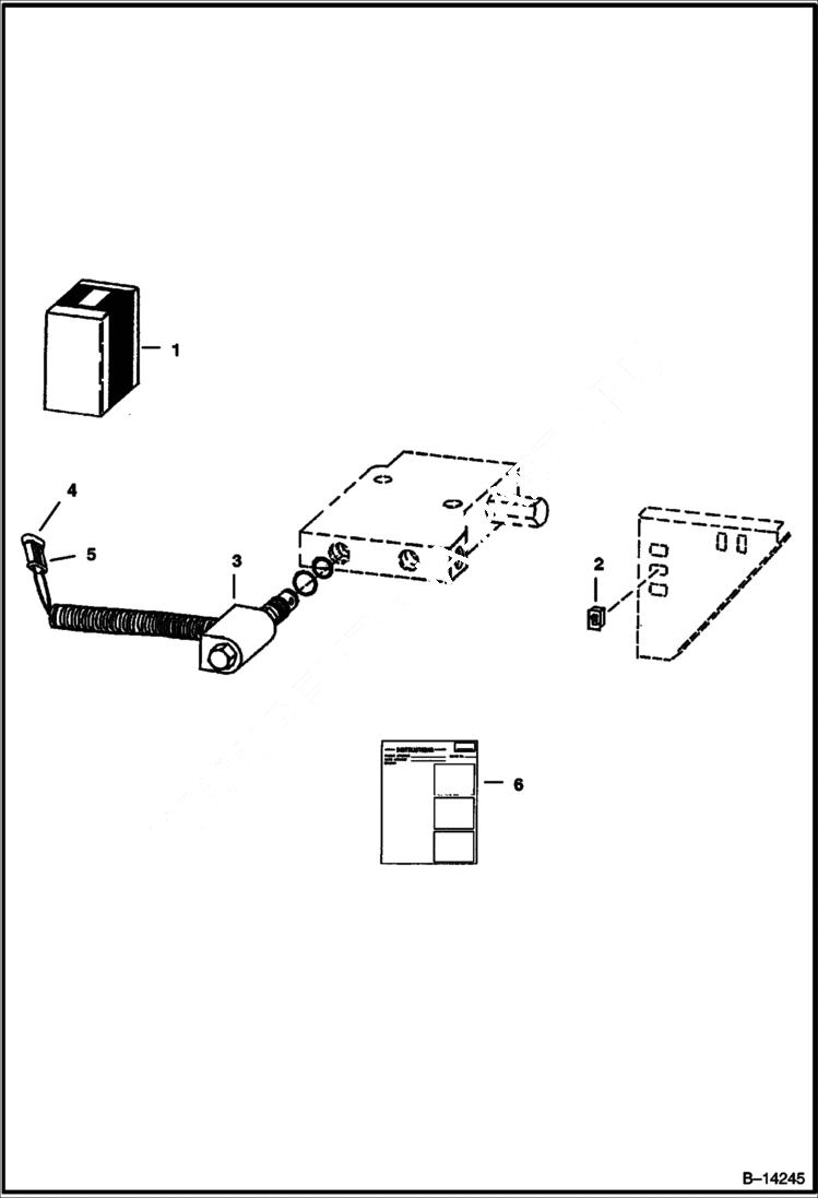 Схема запчастей Bobcat 600s - BUCKET POSITION ON-OFF KIT ACCESSORIES & OPTIONS