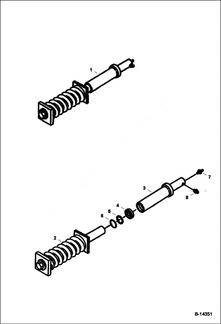 Схема запчастей Bobcat 320 - RECOIL SPRING (S/N 562313001-562 19999) UNDERCARRIAGE