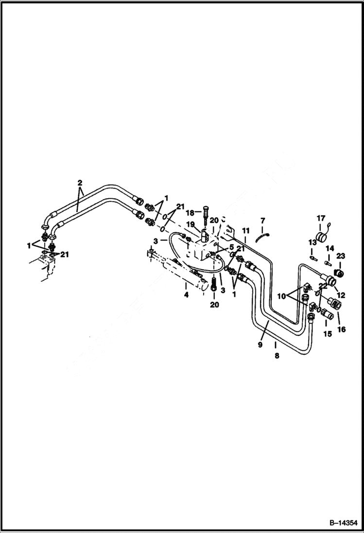 Схема запчастей Bobcat POWER RAKE - POWER RAKE (Hydraulic & Electrical) (72 925100101 - 00552) Loader