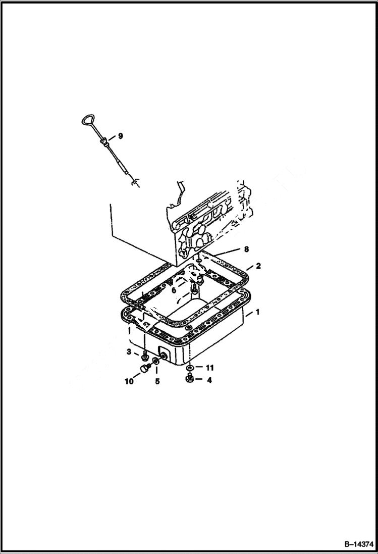 Схема запчастей Bobcat 325 - OIL PAN POWER UNIT