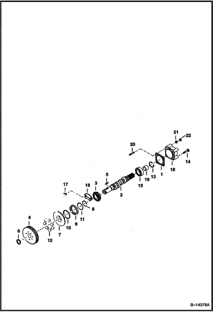 Схема запчастей Bobcat 325 - FUEL CAMSHAFT (Kubota - D1703-E2B - Tier II) REPLACEMENT ENGINE