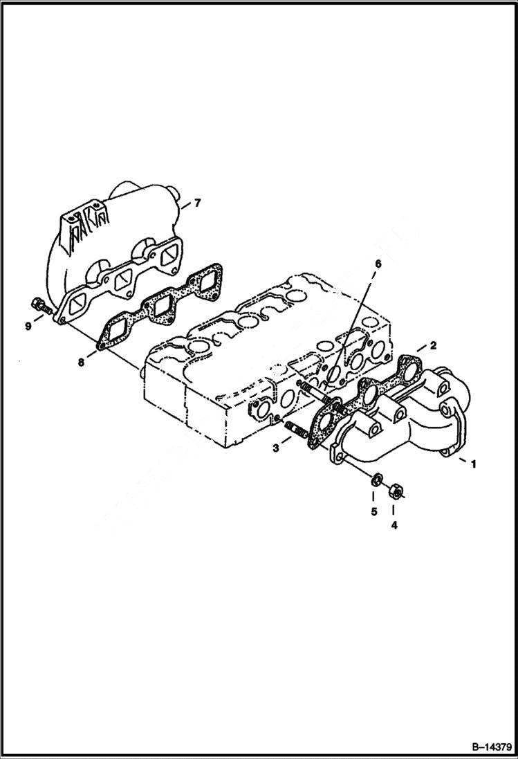 Схема запчастей Bobcat 325 - MANIFOLDS POWER UNIT