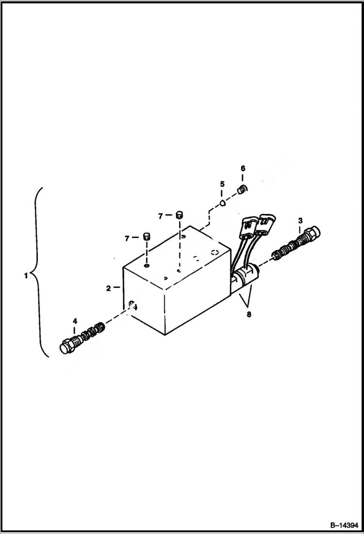 Схема запчастей Bobcat STUMP GRINDER - STUMP GRINDER (Valve Assembly) (SG25 8793) Loader