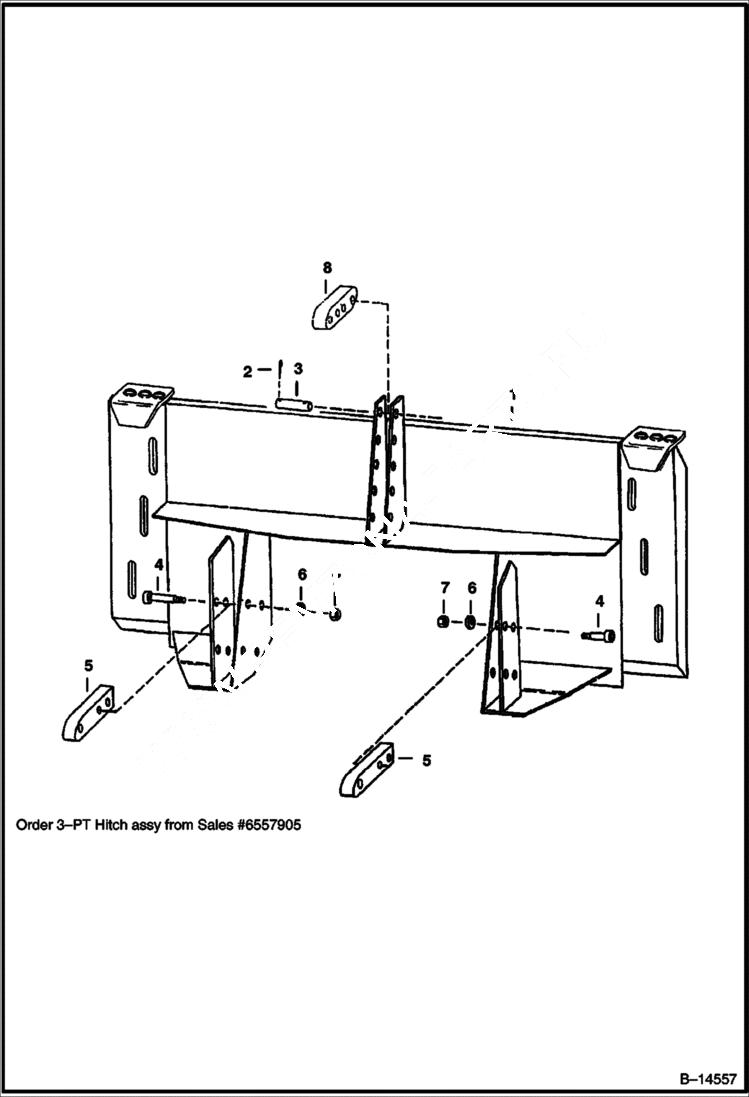 Схема запчастей Bobcat 3 POINT HITCH - 3 POINT HITCH (500 Series) Loader