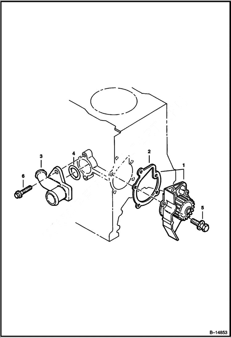 Схема запчастей Bobcat 600s - WATERPUMP POWER UNIT