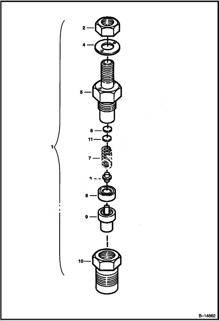 Схема запчастей Bobcat Mini Tracks Loaders - NOZZLE HOLDER POWER UNIT