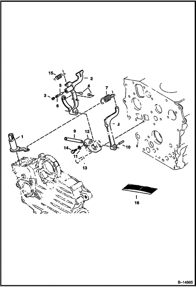 Схема запчастей Bobcat Mini Tracks Loaders - GOVERNOR GROUP (Kubota D722) POWER UNIT