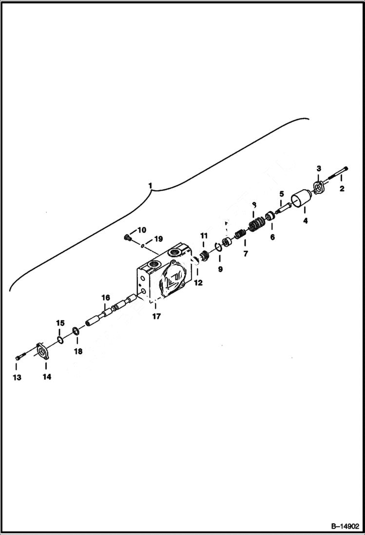 Схема запчастей Bobcat 320 - VALVE SECTION (Boost) HYDRAULIC SYSTEM