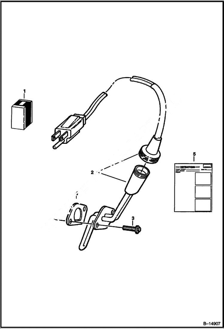 Схема запчастей Bobcat 600s - BLOCK HEATER (600 WATT. 120V) ACCESSORIES & OPTIONS