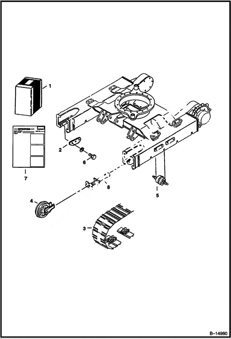 Схема запчастей Bobcat 334 - TRACK KIT (Steel) ACCESSORIES & OPTIONS