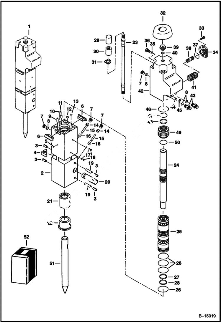 Схема запчастей Bobcat BREAKERS - BREAKER (6560) (Use on 337, 341) Экскаваторы