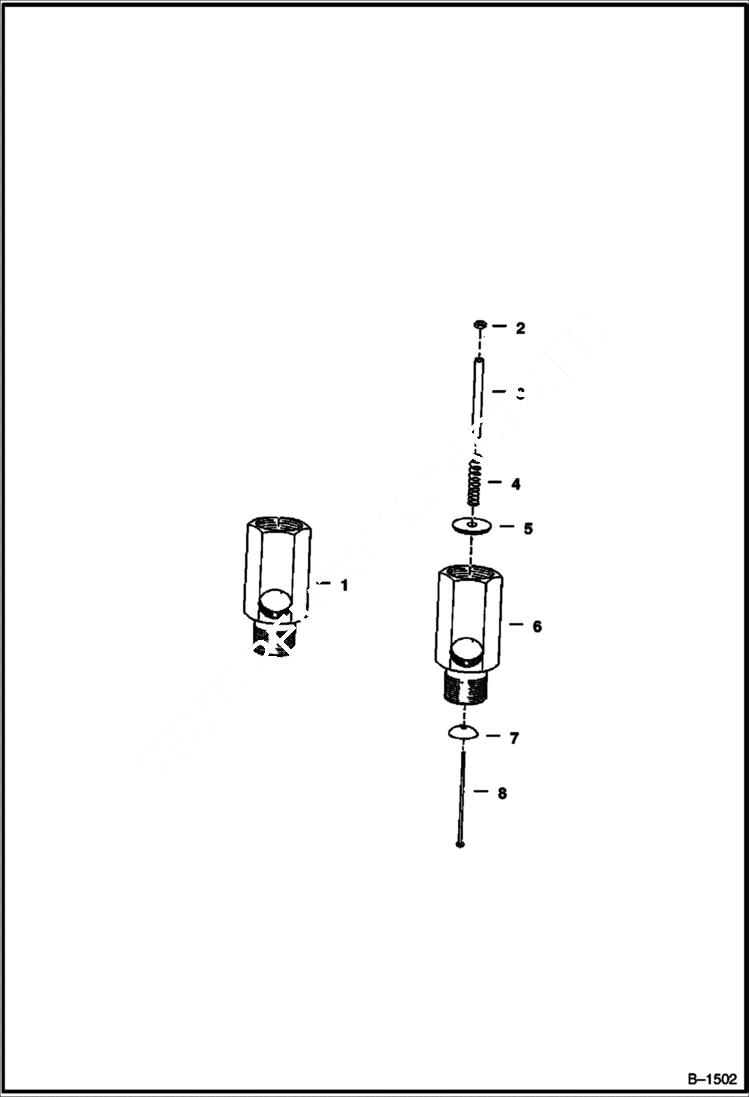 Схема запчастей Bobcat 300s - RELIEF VALVE HYDRAULIC SYSTEM