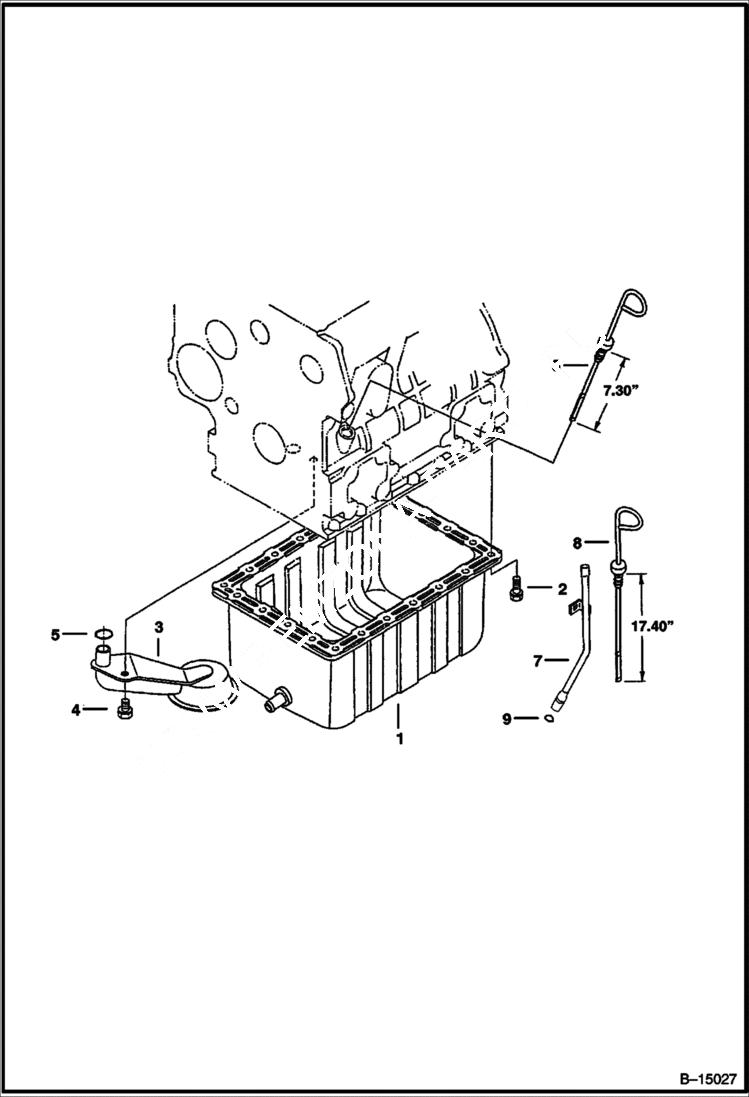 Схема запчастей Bobcat 500s - OIL PAN POWER UNIT