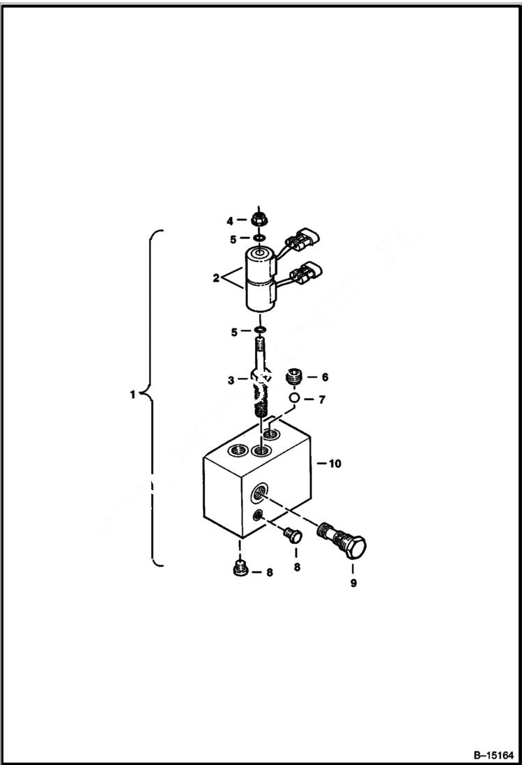 Схема запчастей Bobcat ANGLE BROOM - ANGLE BROOM (Control Valve) (68 2310, 2313) (84 0550 & 2314) Loader