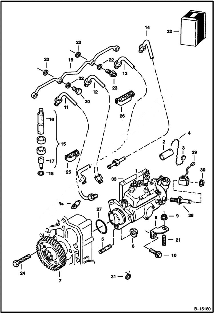 Схема запчастей Bobcat 900s - FUEL INJECTOR SYSTEM POWER UNIT