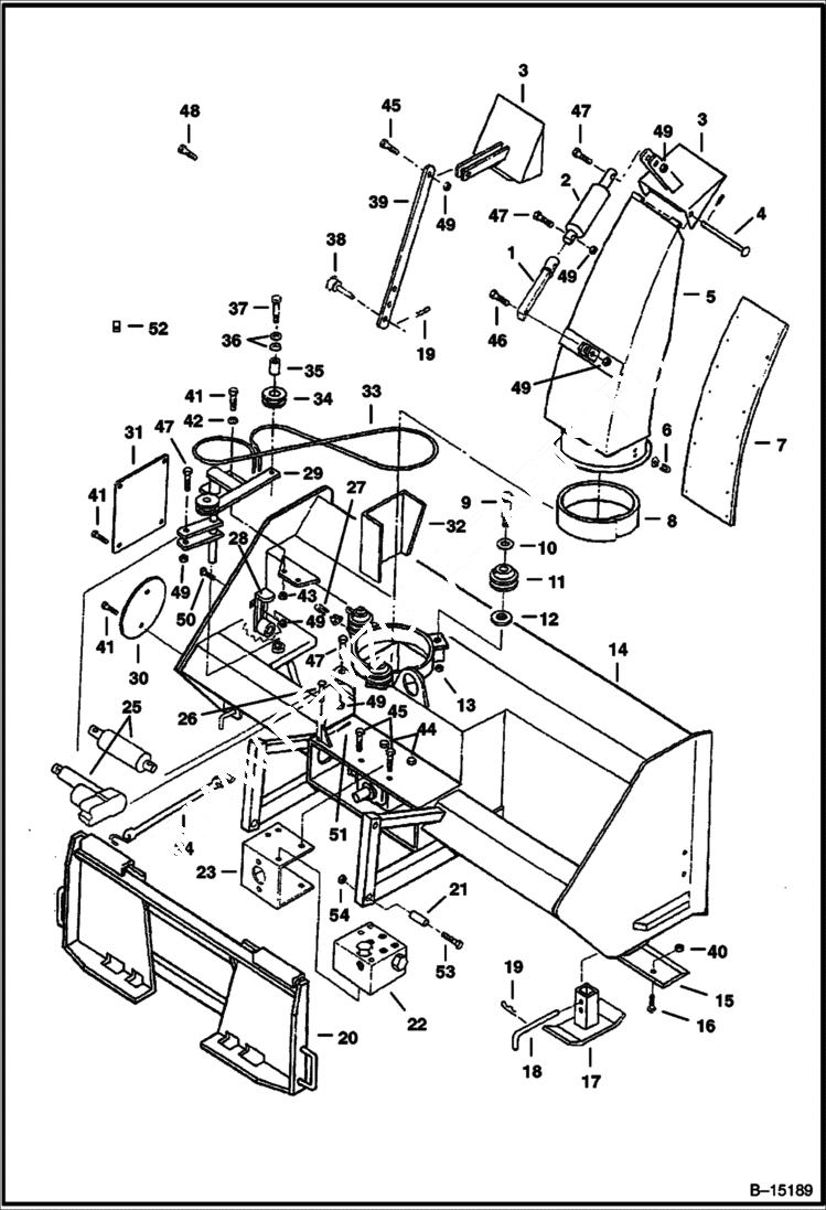 Схема запчастей Bobcat SNOWBLOWER - 1812 SNOWBLOWER (Main Frame) Loader