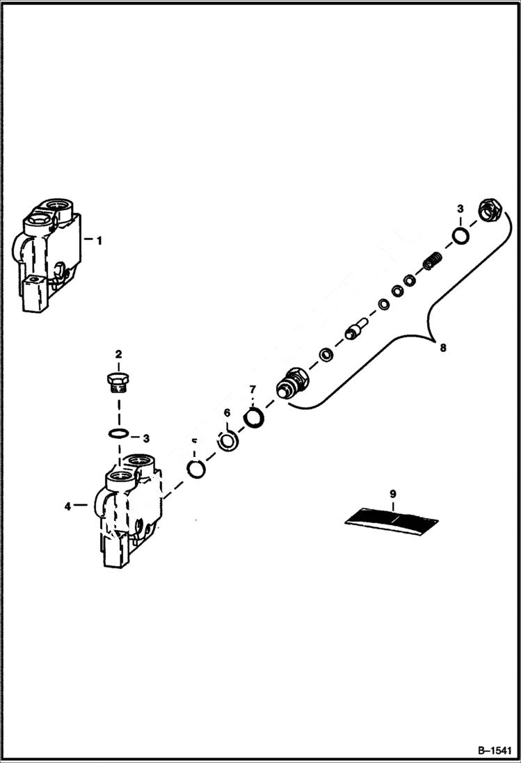 Схема запчастей Bobcat 800s - INLET SECTION (Gresen CS) HYDRAULIC SYSTEM