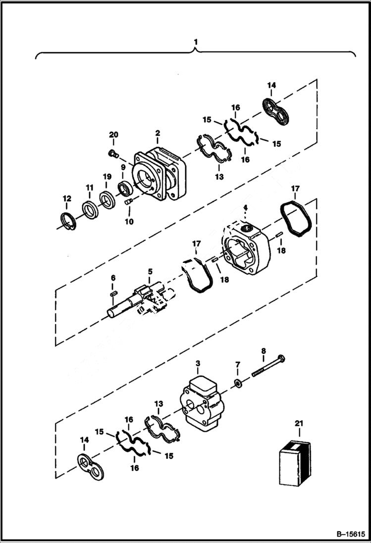 Схема запчастей Bobcat CHIPPER - 8A CHIPPER Cutter Motor Loader