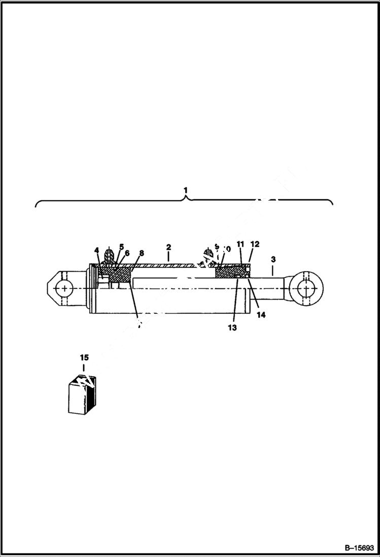 Схема запчастей Bobcat TILT-TATCH - TILT-TATCH (Cylinder) (2237) (2328) Loader