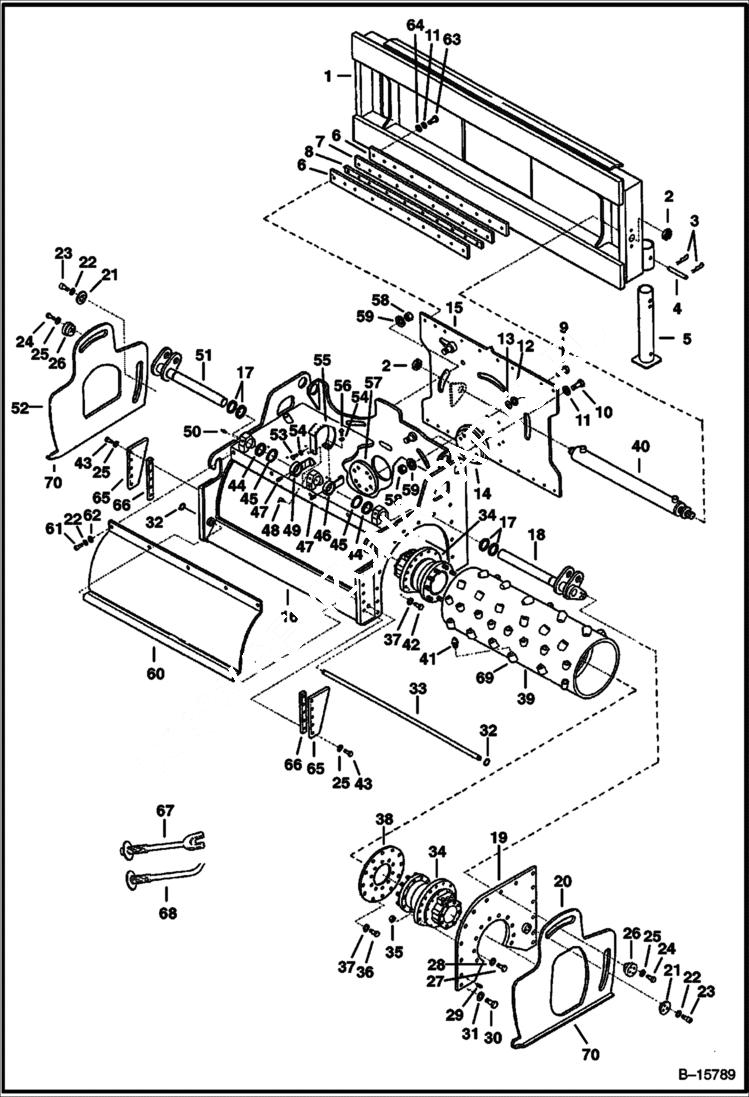 Схема запчастей Bobcat PLANERS - PLANER (Housing Group) (40 9914) Loader