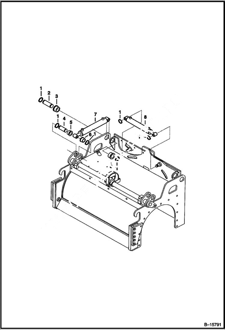 Схема запчастей Bobcat PLANERS - PLANER (Cylinders & Bushings) (40 9914) Loader