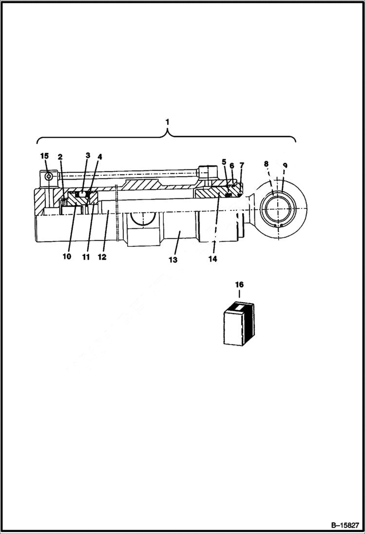 Схема запчастей Bobcat CUTTER CRUSHERS - CUTTER CRUSHER (Hydraulic Cylinder) (Model 30) Loader