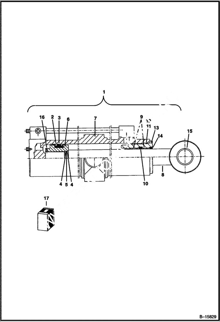 Схема запчастей Bobcat CUTTER CRUSHERS - CUTTER CRUSHER (Hydraulic Cylinder) (Model 40) Loader