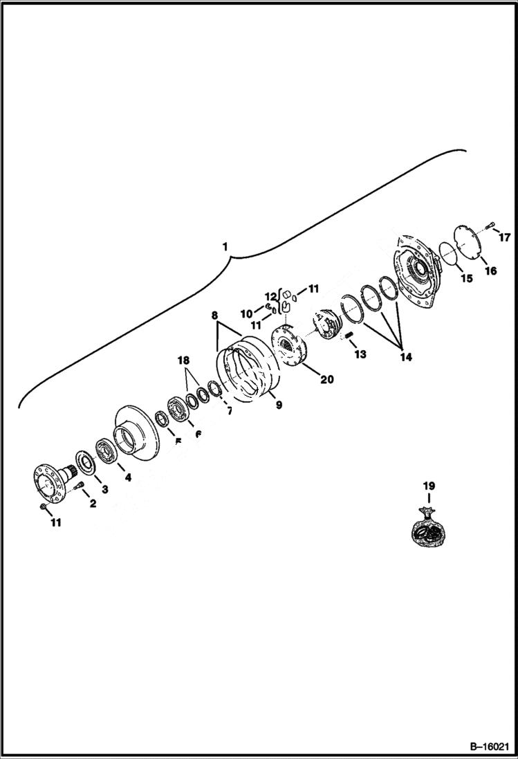 Схема запчастей Bobcat WHEEL SAWS - WHEEL SAW (Motor) (WS18 991800101 & Above) (WS24 991900101 & Above) Loader