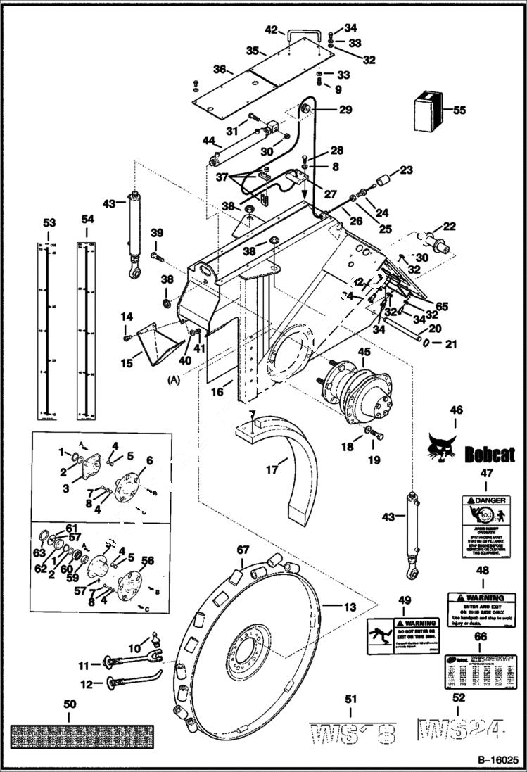 Схема запчастей Bobcat WHEEL SAWS - WHEEL SAW (Main Frame) (WS18 991800101 & Above) (WS24 991900101 & Above) Loader