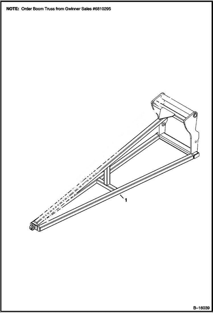 Схема запчастей Bobcat BOOM TRUSS - BOOM TRUSS (S/N 029500101 & Above) Телескопические мини-погрузчики