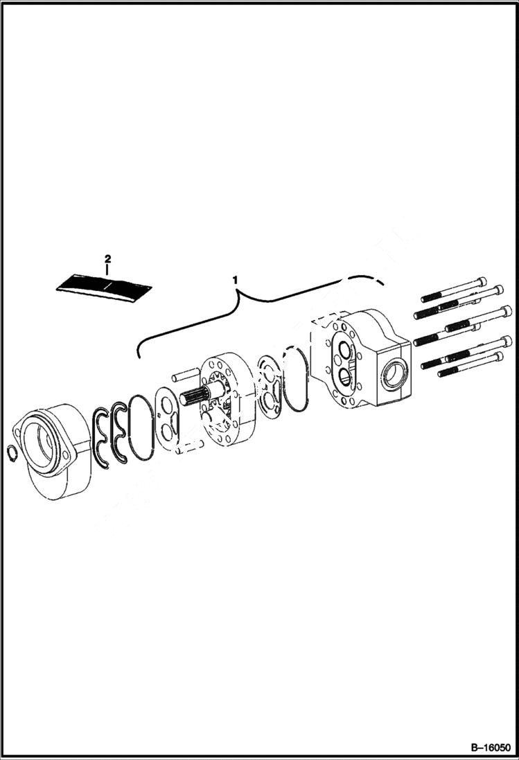 Схема запчастей Bobcat 700s - GEAR PUMP (S/N 5158 44250 & Abv, 5162 26050 & Abv) HYDROSTATIC SYSTEM