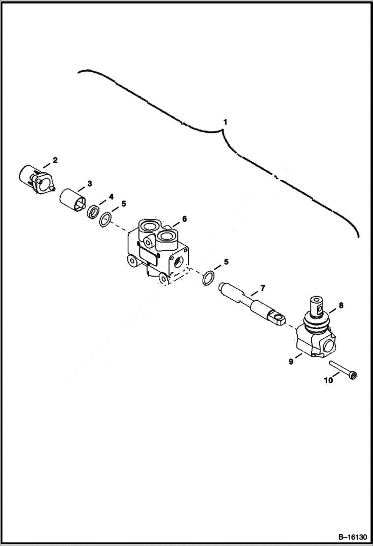 Схема запчастей Bobcat Mini Tracks Loaders - SINGLE VALVE (S/N 5206 12036 & Bel, 5224 11117 & Bel) HYDRAULIC SYSTEM