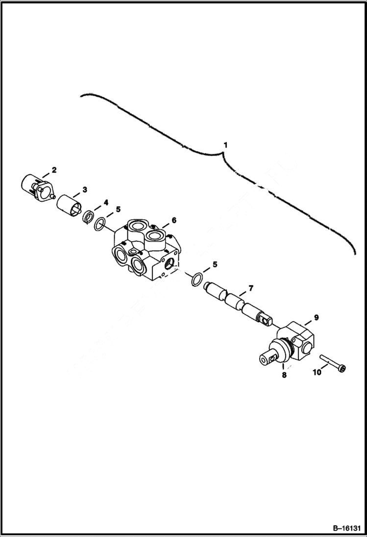 Схема запчастей Bobcat Mini Tracks Loaders - VALVE (S/N 5206 12036 & Bel., 5224 11117 & Bel.) HYDRAULIC SYSTEM