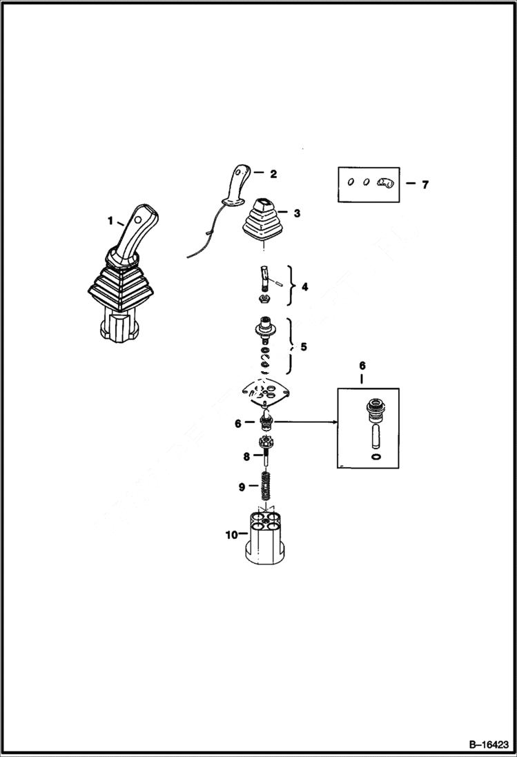 Схема запчастей Bobcat 325 - L.H. JOYSTICK (S/N 232312386 & Below, 232412117 and Below & 12128,12129) HYDRAULIC SYSTEM