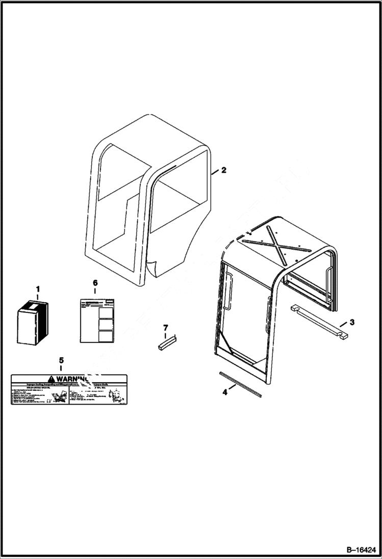 Схема запчастей Bobcat 341 - VINYL CAB ENCLOSURE KIT ACCESSORIES & OPTIONS