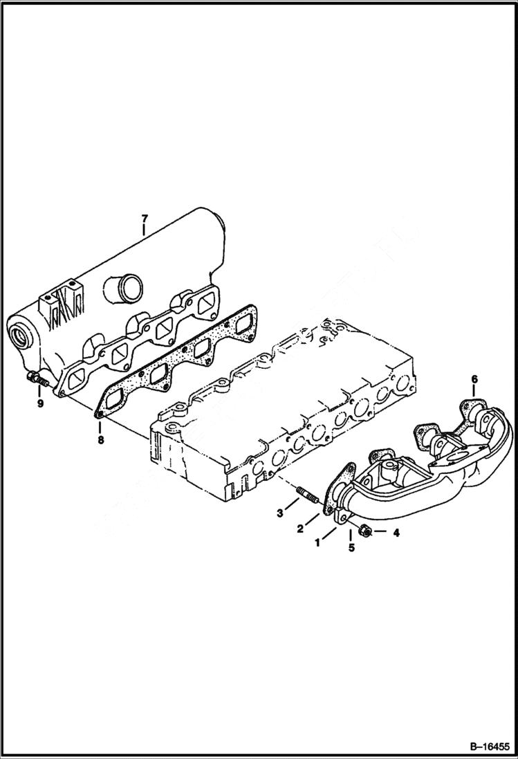 Схема запчастей Bobcat 700s - MANIFOLDS (Kubota - V2003T) (1G622-00000) POWER UNIT